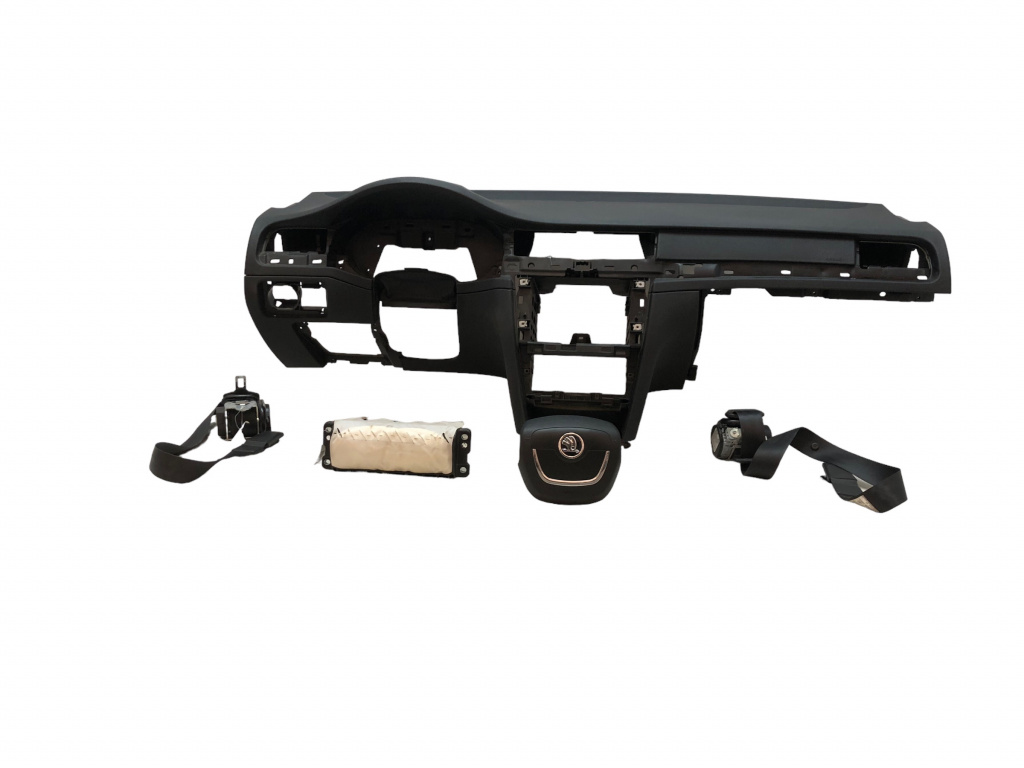 Kit airbag Plansa de bord airbag pasager airbag șofer centuri fata Superb 2 (2008-2013) - imagine 7